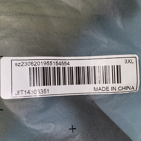 SHEIN Essence Plus army green long roll tab button up textured tunic NEW size 3X - Picture 14 of 14